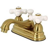 Kingston Brass KS3607PX 4 in. Center Bathroom Faucet, Brushed Brass