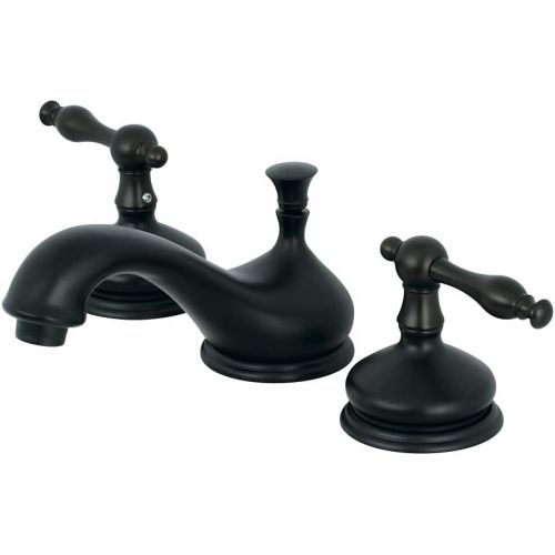  Kingston Brass KS1160NL Heritage 8 Widespread Lavatory Faucet, Matte Black