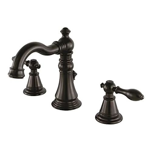  Kingston Brass FSC1975AL English Classic Widespread Lavatory Faucet, 5-5/16 Spout Reach, Oil Rubbed Bronze