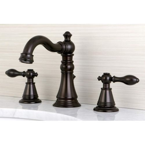  Kingston Brass FSC1975AL English Classic Widespread Lavatory Faucet, 5-5/16 Spout Reach, Oil Rubbed Bronze