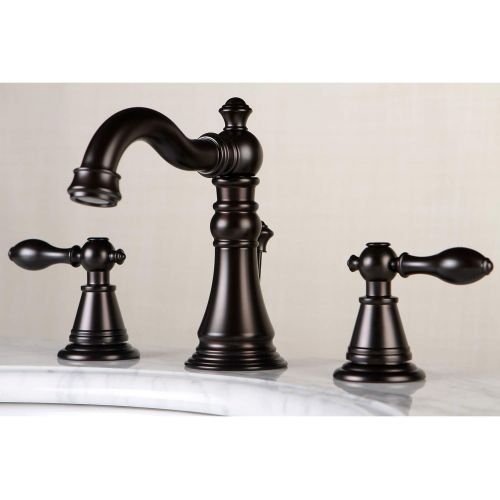  Kingston Brass FSC1975AL English Classic Widespread Lavatory Faucet, 5-5/16 Spout Reach, Oil Rubbed Bronze