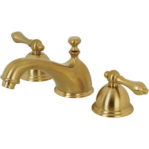  Kingston Brass KS3967AL 8 in. Widespread Bathroom Faucet, Brushed Brass