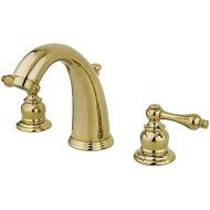 Kingston Brass KB982AL Victorian Widespread Lavatory Faucet with Pop-Up, 5-1/4-Inch, Polished Brass