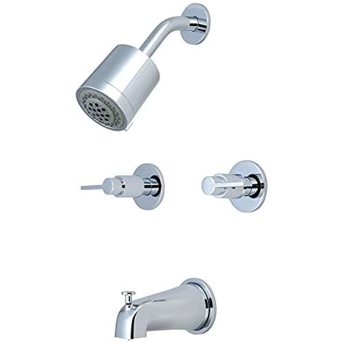  Kingston Brass KBX8141NDL Nuvo Fusion Tub & Shower Faucet, Polished Chrome