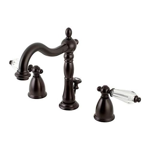  Kingston Brass KB1975WLL Widespread Lavatory Faucet with Retail Pop-Up, 6-1/2 in Spout Reach, Oil Rubbed Bronze