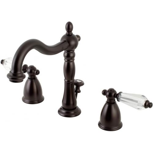  Kingston Brass KB1975WLL Widespread Lavatory Faucet with Retail Pop-Up, 6-1/2 in Spout Reach, Oil Rubbed Bronze