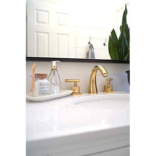  Kingston Brass KS2962CQL Claremont 8-Inch Widespread Lavatory Faucet with Brass Pop-Up, Polished Brass