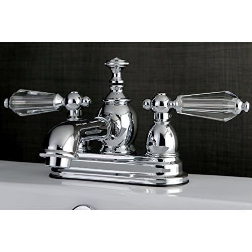  Kingston Brass KS7001WLL Wilshire 4-Inch Centerset Lavatory Faucet with Brass Pop-Up, 4-1/2 in Spout Reach, Polished Chrome