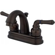 Kingston Brass GKB5615NML Naples 4-Inch Centerset Lavatory Faucet, Oil Rubbed Bronze