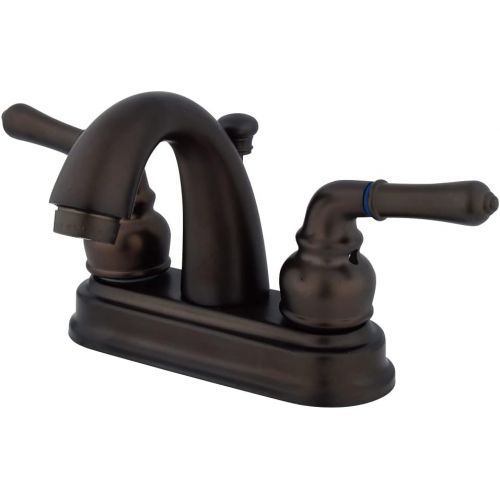  Kingston Brass GKB5615NML Naples 4-Inch Centerset Lavatory Faucet, Oil Rubbed Bronze