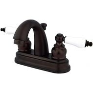 Kingston Brass GKB5615PL Restoration 4-inch Centerset Lavatory Faucet with Retail Pop-up, Oil Rubbed Bronze