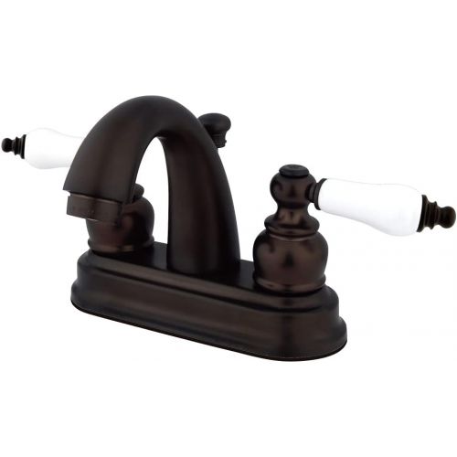  Kingston Brass GKB5615PL Restoration 4-inch Centerset Lavatory Faucet with Retail Pop-up, Oil Rubbed Bronze