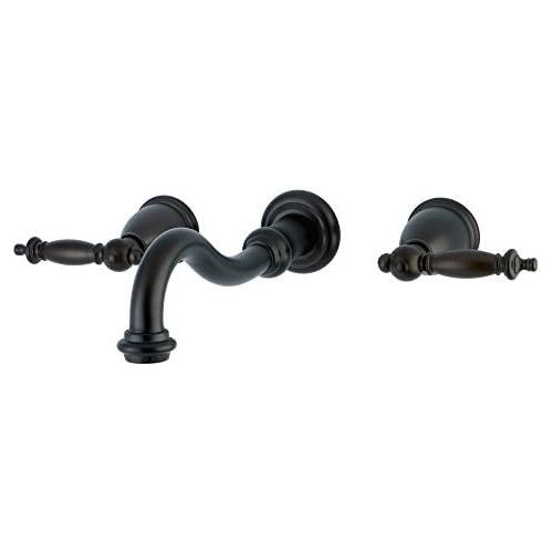  Kingston Brass KS3125TL Templeton Wall Mount Vessel Sink Faucet, 8-5/16, Oil Rubbed Bronze