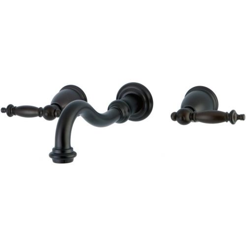  Kingston Brass KS3125TL Templeton Wall Mount Vessel Sink Faucet, 8-5/16, Oil Rubbed Bronze