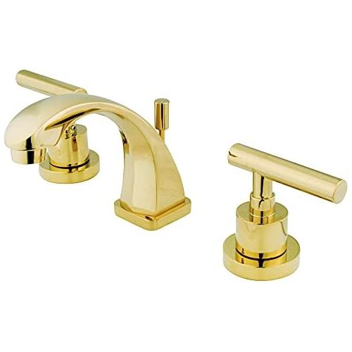  Kingston Brass KS4942CML Concord Mini Widespread Lavatory Faucet, Polished Brass