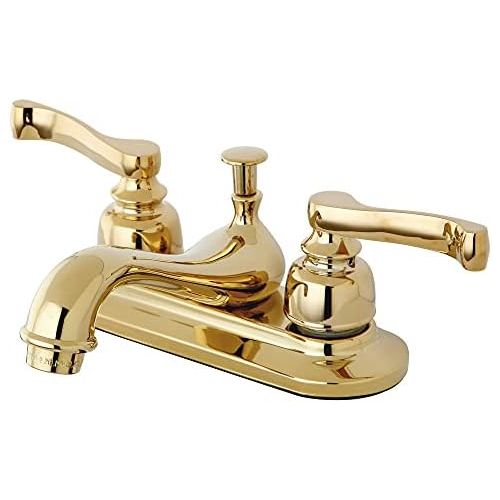  Kingston Brass KB8602 4-Inch Centerset Lavatory Faucet With Pop-Up Drain, Polished Brass