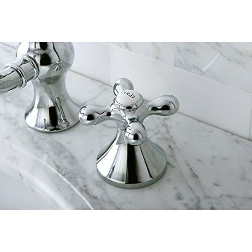  Kingston Brass KC7161AX Vintage Widespread Lavatory Faucet, 6-3/4 in Spout Reach, Polished Chrome