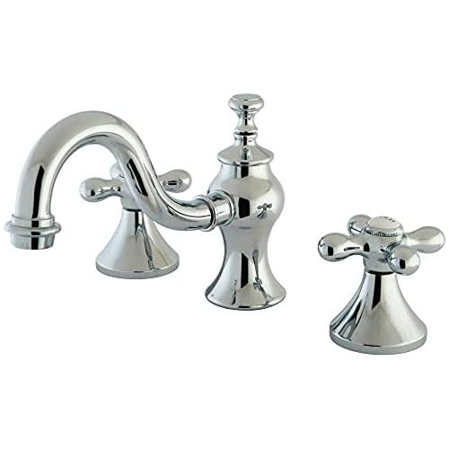  Kingston Brass KC7161AX Vintage Widespread Lavatory Faucet, 6-3/4 in Spout Reach, Polished Chrome