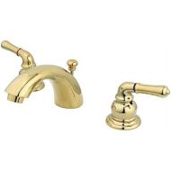 Kingston Brass GKB952 Magellan Mini-Widespread Lavatory Faucet with Retail Pop-Up, 4-1/2, Polished Brass