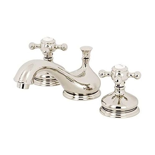  Kingston Brass KS1166BX Vintage 8-Inch Widespread Lavatory Faucet with Brass Pop-Up, Polished Nickel