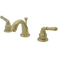 Kingston Brass KB912 Magellan II Mini Widespread Lavatory Faucet with Brass Pop-Up, Polished Brass
