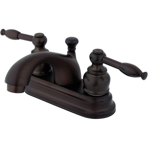  Kingston Brass GKB2605KL Knight 4-inch Centerset Lavatory Faucet with Retail Pop-up, Oil Rubbed Bronze