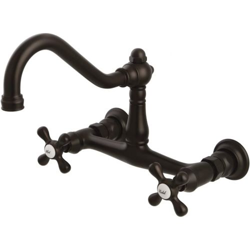  Kingston Brass KS3245AX Vintage Vintage Centerset Vessel Sink Faucet, 8, Oil Rubbed Bronze