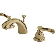 Kingston Brass KB8952FL Royale Mini Widespread Bathroom Faucet with Brass Pop-Up Drain, Polished Brass