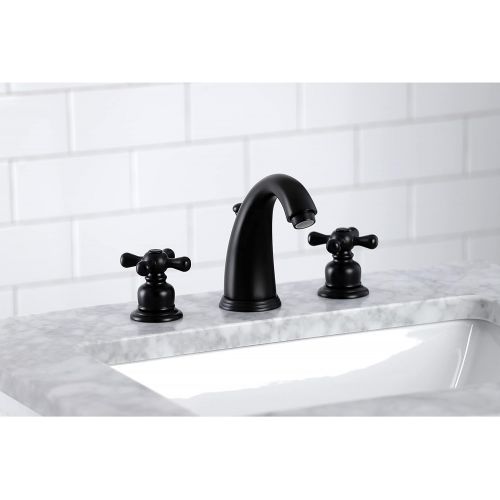  Kingston Brass KB980AX Victorian 8-Inch Widespread Lavatory Faucet, Matte Black