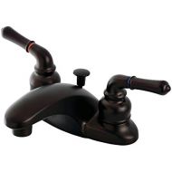 Kingston Brass FB625 4-1/4-Inch in Spout Reach Magellan 4-Inch Centerset Lavatory Faucet with Brass/ABS Pop-Up, Oil Rubbed Bronze