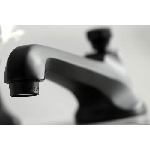  Kingston Brass KS4460AL Metropolitan 8-Inch Widespread Lavatory Faucet with Brass Pop-Up, 5-9/16 Inch in Spout Reach, Matte Black