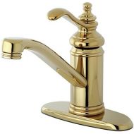 Kingston Brass KS3402TL Templeton 4-Inch Single Handle Centerset Lavatory Faucet with Push Up Drain, Polished Brass
