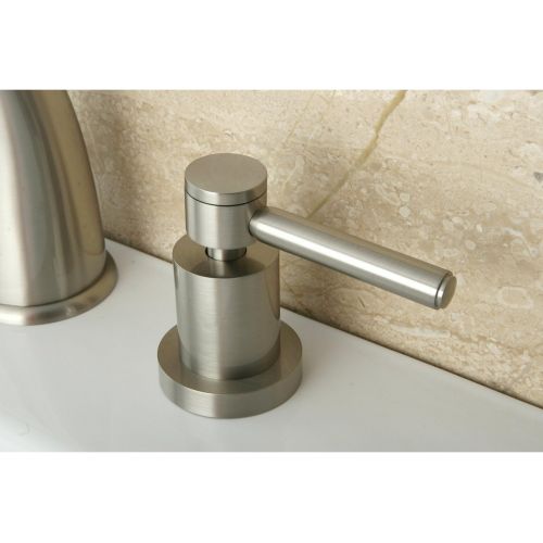  Kingston Brass KS2968DL Concord Widespread Lavatory Faucet with Brass Pop-Up,5.5-Inch Spout Reach,Satin Nickel