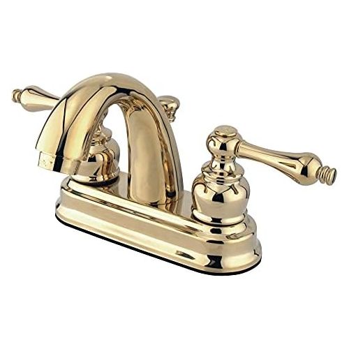  Kingston Brass KB5612AL Restoration 4-Inch Centerset Lavatory Faucet, Polished Brass