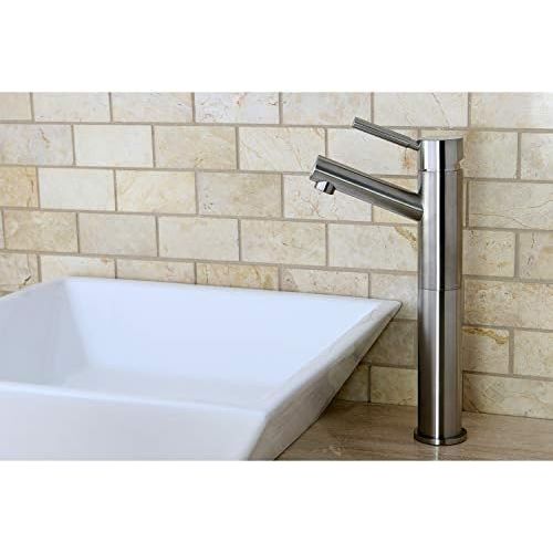  Kingston Brass KS8411DL Concord 10 Spout Height Vessel Sink Faucet without Pop-Up, Polished Chrome, 4-1/2 Spout Reach