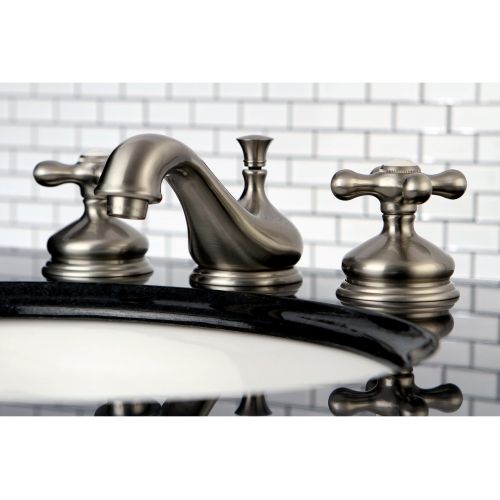  Kingston Brass KS1167AX 8 in. Widespread Bathroom Faucet, Brushed Brass