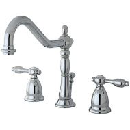 Kingston Brass KS1991TAL Tudor Widespread Lavatory Faucet With ABS/Brass Pop-Up, Polished Chrome, 8-1/2 inch in Spout Reach, Polished Chrome