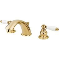Kingston Brass KB972B Victorian Widespread Lavatory Faucet, 8-Inch Adjustable Center, Polished Brass