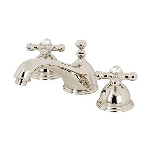  Kingston Brass KS3966AX Restoration 8 Widespread Lavatory Faucet, Polished Nickel