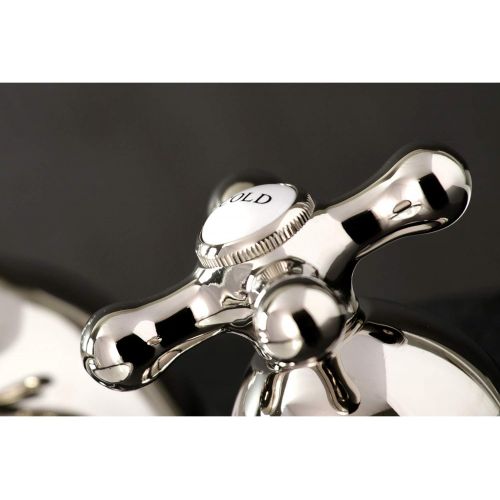  Kingston Brass KS3966AX Restoration 8 Widespread Lavatory Faucet, Polished Nickel