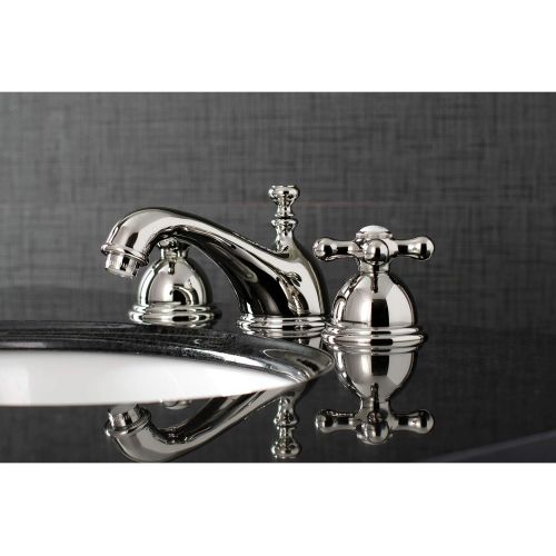  Kingston Brass KS3966AX Restoration 8 Widespread Lavatory Faucet, Polished Nickel