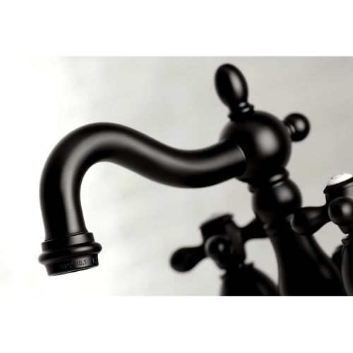  Kingston Brass KB1600AX Heritage 4-Inch Centerset Lavatory Faucet with Retail Pop-Up, Matte Black