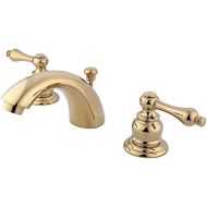 Kingston Brass GKB942AL Magellan Mini-Widespread Lavatory Faucet with Retail Pop-Up, 4-7/16, Polished Brass