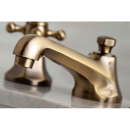 Kingston Brass KS4463BX 8 in. Widespread Bathroom Faucet, Antique Brass