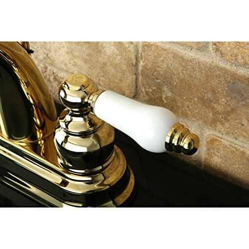  Kingston Brass KB5612PL Restoration 4-Inch Centerset Lavatory Faucet, Polished Brass