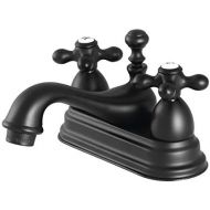 Kingston Brass KS3600AX Restoration 4-Inch Centerset Lavatory Faucet, Matte Black