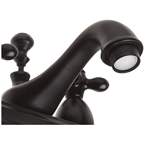  Kingston Brass KS3600AX Restoration 4-Inch Centerset Lavatory Faucet, Matte Black