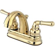 Kingston Brass GKB5612NML Naples 4 Centerset Lavatory Faucet, Polished Brass