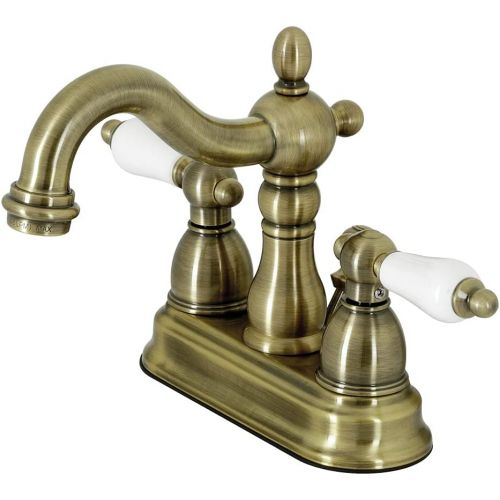  Kingston Brass KB1603PL 4 in. Centerset Bathroom Faucet, Antique Brass,4-Inch Center