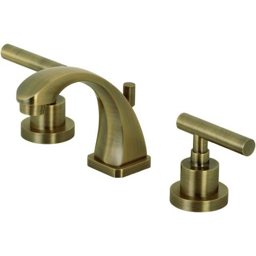  Kingston Brass KS4943CML Manhattan 8 Widespread Bathroom Faucet, Antique Brass